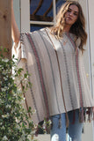 Poppy Handloomed Baby Alpaca Fringe Poncho in Rosewood